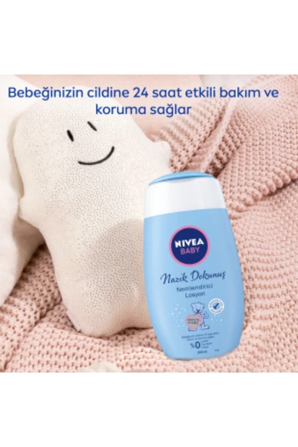 NİVEA BABY Baby Bebek Nemlendirici Losyon 200ml, Hassas Cilt, Bebek Cilt Bakım, Yoğun Nemlendirme