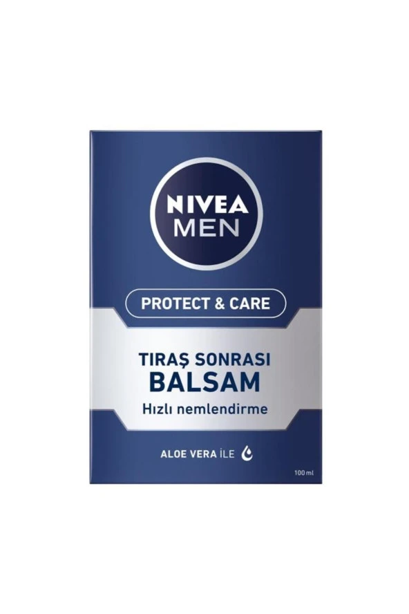 NIVEA MEN Erkek Tıraş Sonrası Balsam 100ml Protect&Care, Onarıcı, Yenileyici, Tahriş Önleyici, E Vitamini - 2