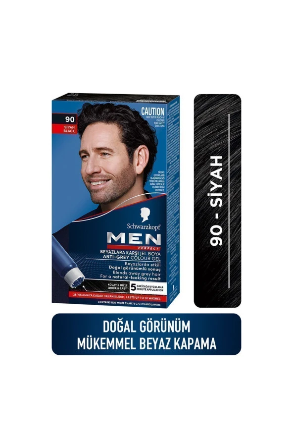 MEN PERFECT Schwarzkopf Saç Boyası 90 - Siyah - Resim 2