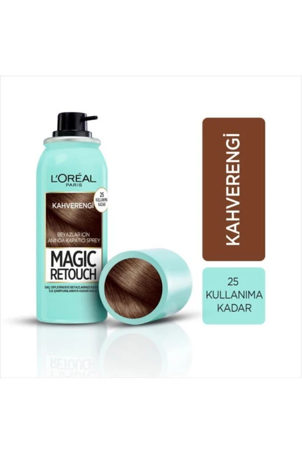 L'OREAL PARİS Magic Retouch Beyaz Saçlar Için Kapatıcı Kahverengi Saç Spreyi 75 Ml