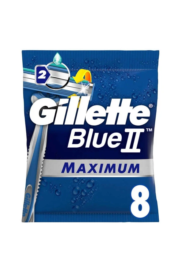 GİLLETTE Blue2 Maximum Kullan At Tıraş Bıçağı 8'li