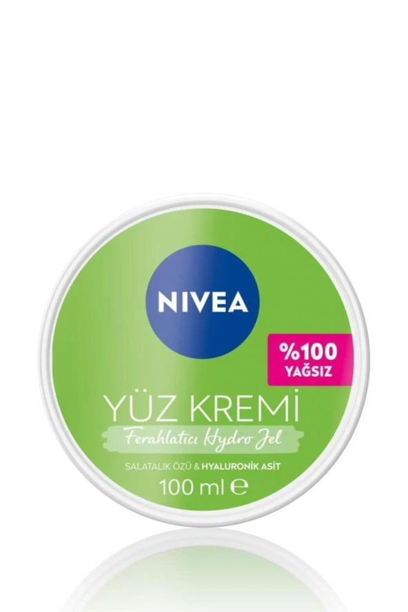 NIVEA Ferahlatıcı Hydro Jel Yüz Bakım Kremi 100ml,hyaluronik Asit,yağlı Cilt,parlama Karşıtı Nemlendirici - Resim 3