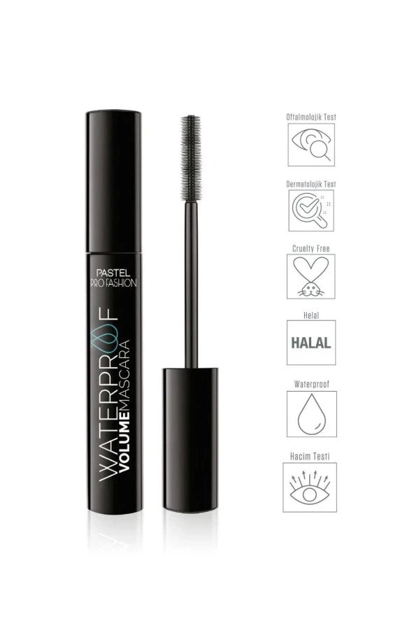 PASTEL Waterproof Volume Black Maskara - Resim 2