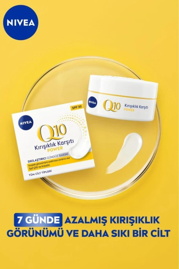 NIVEA Q10 Power Kırışıklık Karşıtı Gündüz Yüz Bakım Kremi 50ml, Spf15, Sıkılaştırıcı, Q10 Ve Keratin Bakım - 2