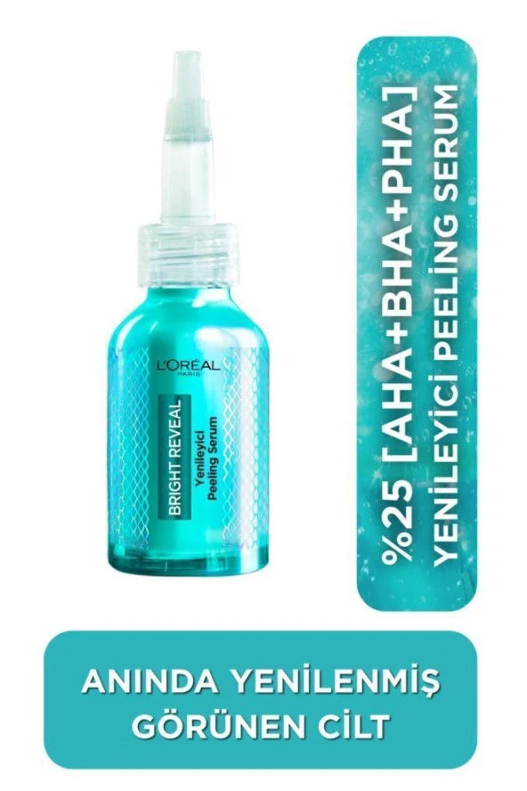 L'oreal Paris Bright Reveal Koyu Lekelere Karşı Hızlı Etkili Yenileyici Peeling Serum 25% [Aha + Bha + Pha] 25Ml