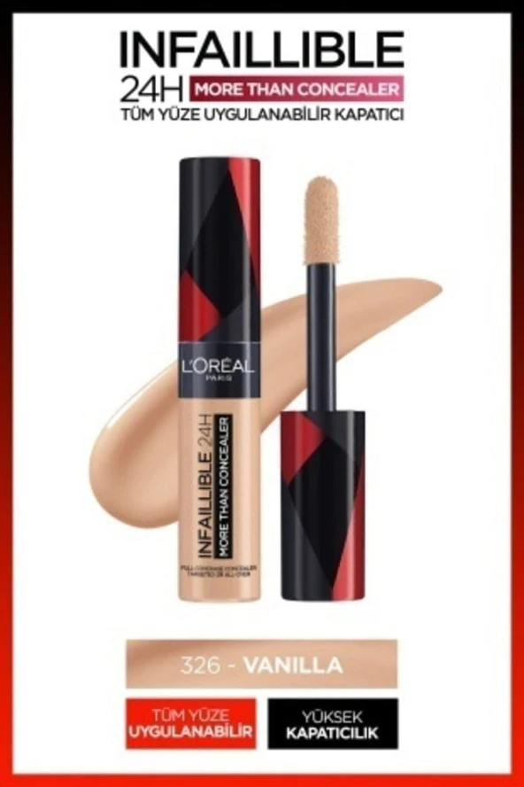 L'OREAL PARİS L'Oréal Paris Infaillible 24H Tüm Yüze Uygulanabilir Kapatıcı - 326 Vanilla