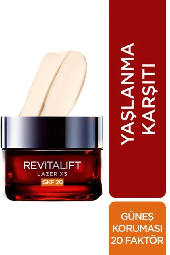 L'OREAL PARİS Revitalift Lazer X3 Leke ve Kırışıklık Karşıtı Bakım GKF25 SPF25