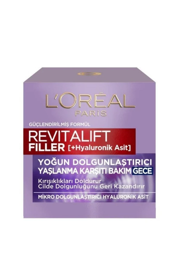 L'OREAL PARİS Revitalift Filler Yoğun Dolgunlaştırıcı Yaşlanma Karşıtı Gündüz Kremi 50ml - Hyaluronik Asit - Resim 3