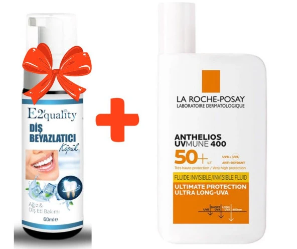 E2'quality Diş Beyazlatıcı Köpük + La Roche Posay Anthelios UVmune Fluid Spf 50 50 ML