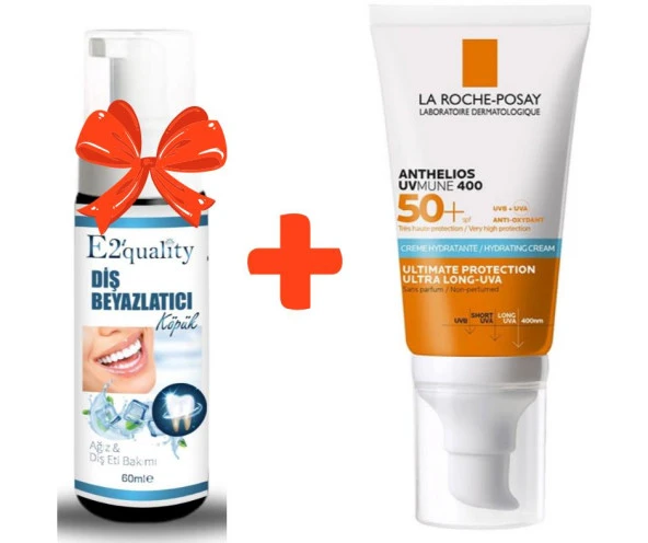E2'quality Diş Beyazlatıcı Köpük + La Roche Posay Anthelios UVMune Spf 50 50 ML