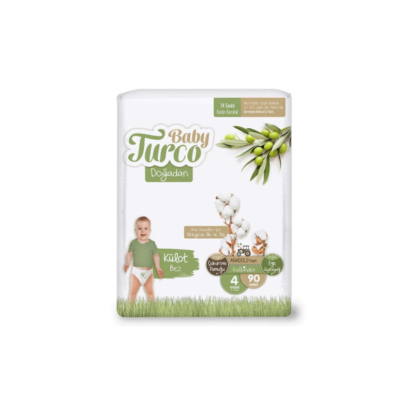 Baby Turco Doğadan Külot Bez 4 Numara Maxi 90 Adet - 3