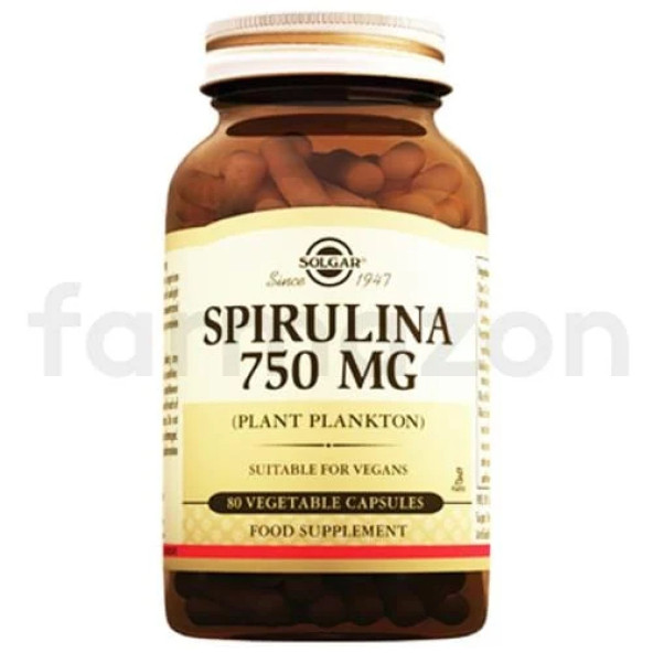 Solgar Spirulina 750 mg 80 Kapsül