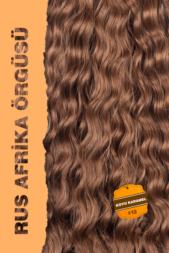 Rus Afro Dalgası Saç - Koyu Karamel - 2