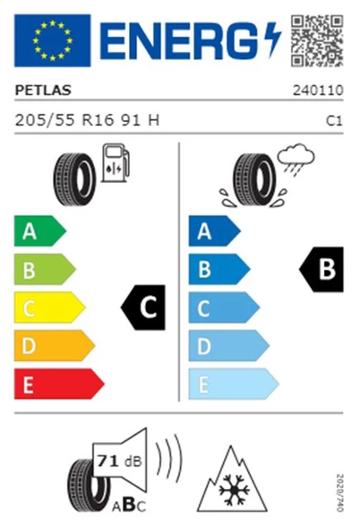 Petlas 205/55 R16 TL 91H SNOWMASTER 2 Kış Lastiği (Üretim Tarihi:2024) - 2
