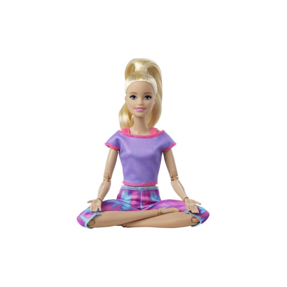 Barbie Sonsuz Hareket Bebeği Sarışın Desenli Taytlı GXF04 - 5