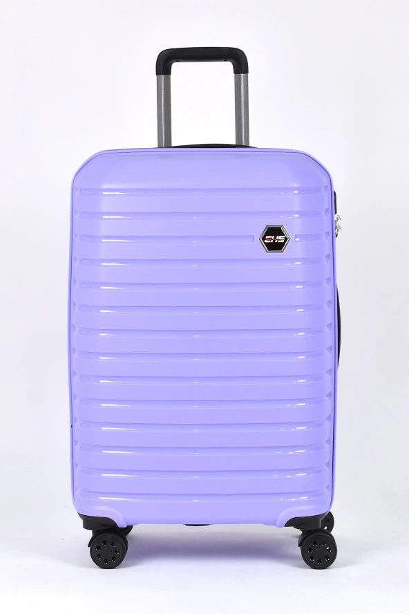 Elatae Ehs Orta Boy Polipropilen Kırılmaz Valiz Lila 010663 - Resim 2