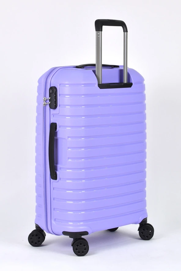 Elatae Ehs Orta Boy Polipropilen Kırılmaz Valiz Lila 010663 - Resim 3