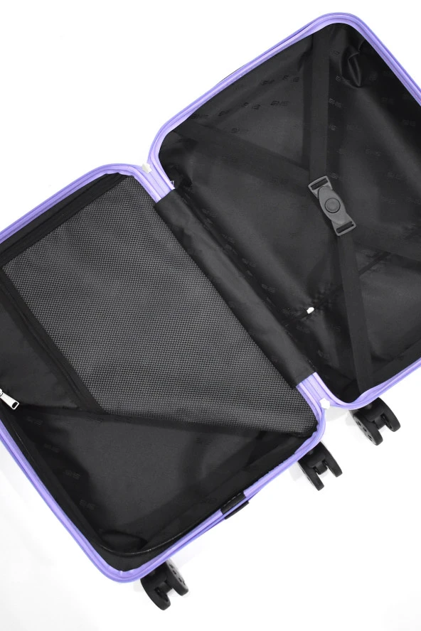 Elatae Ehs Orta Boy Polipropilen Kırılmaz Valiz Lila 010663 - Resim 4