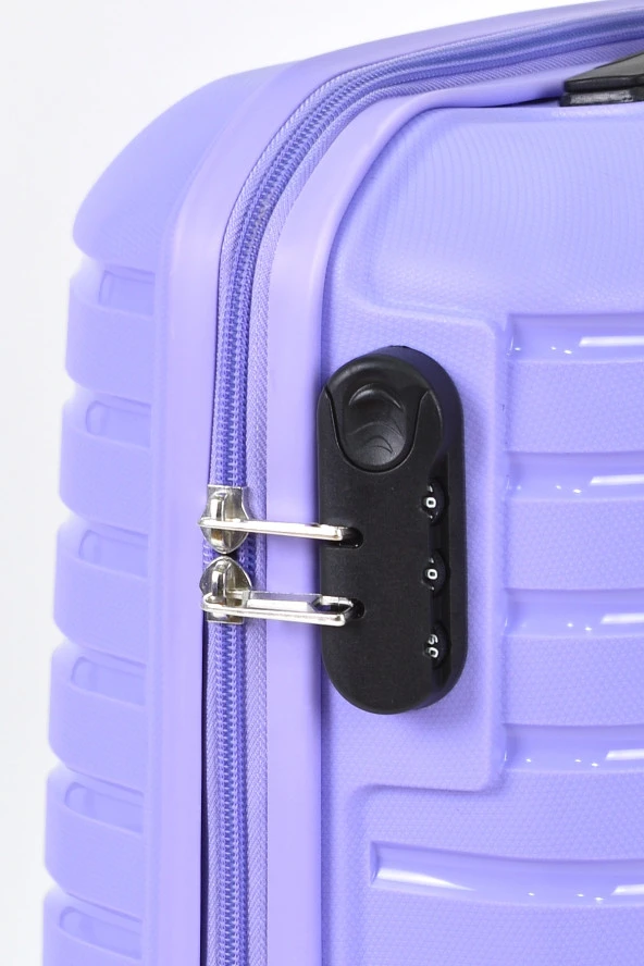 Elatae Ehs Orta Boy Polipropilen Kırılmaz Valiz Lila 010663 - Resim 5