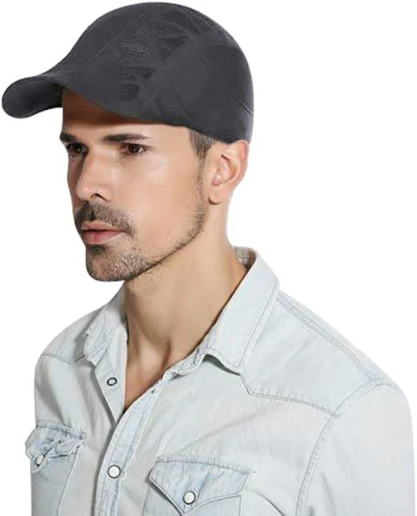 Valkyrie Unisex Yazlık Kasket Şapka Hava Alan Ayarlanabilir Terletmez Kadın Erkek Siyah - 9