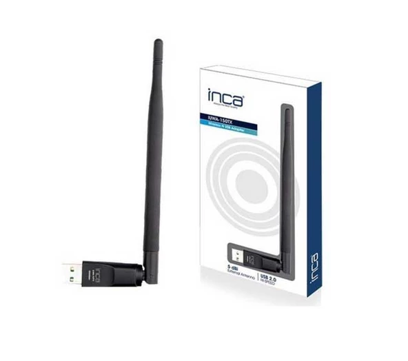 Inca IUWA-150tx 150mbps 5DBİ Anten Mini Wireless Adaptör