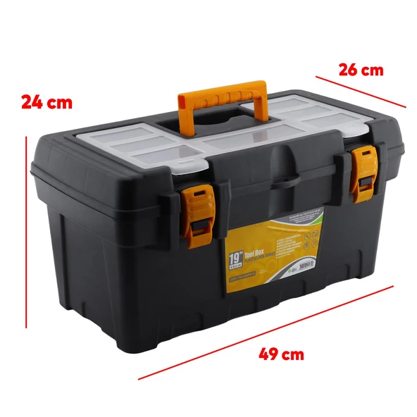 Alet Çanta Kulplu Taşınabilir Bölmeli Takım Çantası 49 cm Plastik Açma Kapatmalı 19'' İnç Organizer - Resim 2