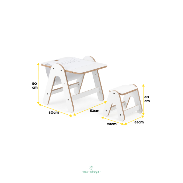 Massam - Beyaz Mdf Aktivite Masası - 7