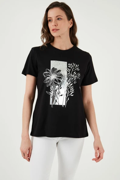 FASHION FRIENDS KADIN BASKILI T-SHİRT 24Y0714K1 - 9