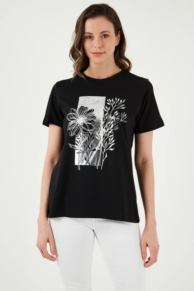FASHION FRIENDS KADIN BASKILI T-SHİRT 24Y0714K1 - 8