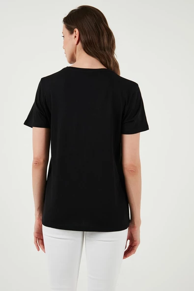 FASHION FRIENDS KADIN BASKILI T-SHİRT 24Y0714K1 - 2