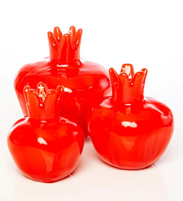 Kırmızı Nar Mum - Büyük - 2