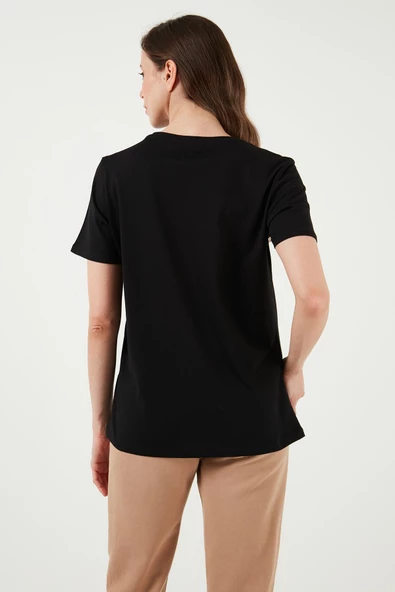 FASHION FRIENDS KADIN BASKILI T-SHİRT 24Y0723K1 - 9