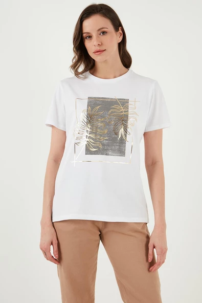 FASHION FRIENDS KADIN BASKILI T-SHİRT 24Y0723K1 - 12