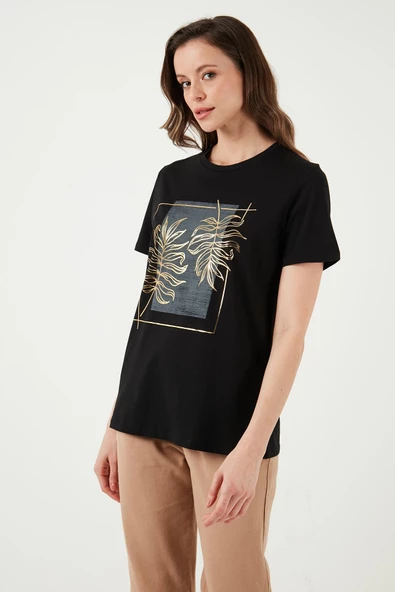 FASHION FRIENDS KADIN BASKILI T-SHİRT 24Y0723K1 - 8