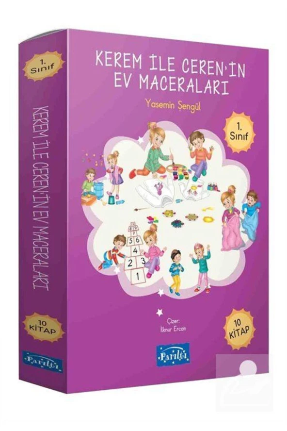 1. Sınıf Kerem İle Cerenin Ev Maceraları 10 Kitap Set ürün görseli 1