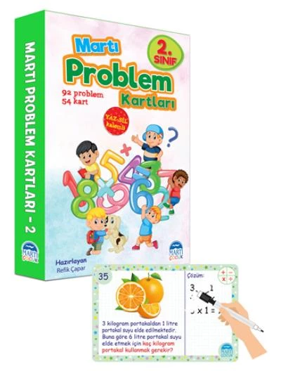2. Sınıf Problem Kartları Yaz Sil Kalemli