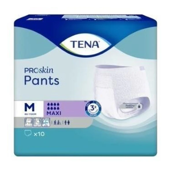 Tena Proskin Pants Maxi 8 Damla Orta Boy (M) Emici Külot 10'lu ürün görseli 1