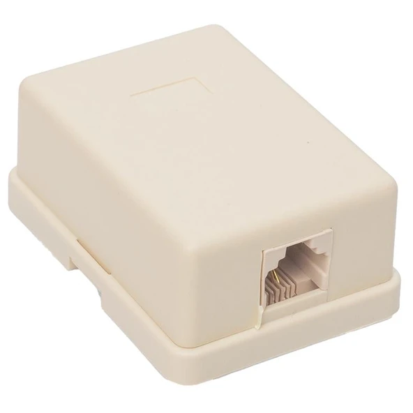 Powermaster Telefon Kutusu Tekli 6p 2c Telefon Kablosu Soketi Kutusu - 2