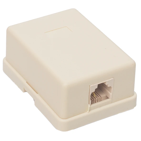 Powermaster Telefon Kutusu Tekli 6p 2c Telefon Kablosu Soketi Kutusu