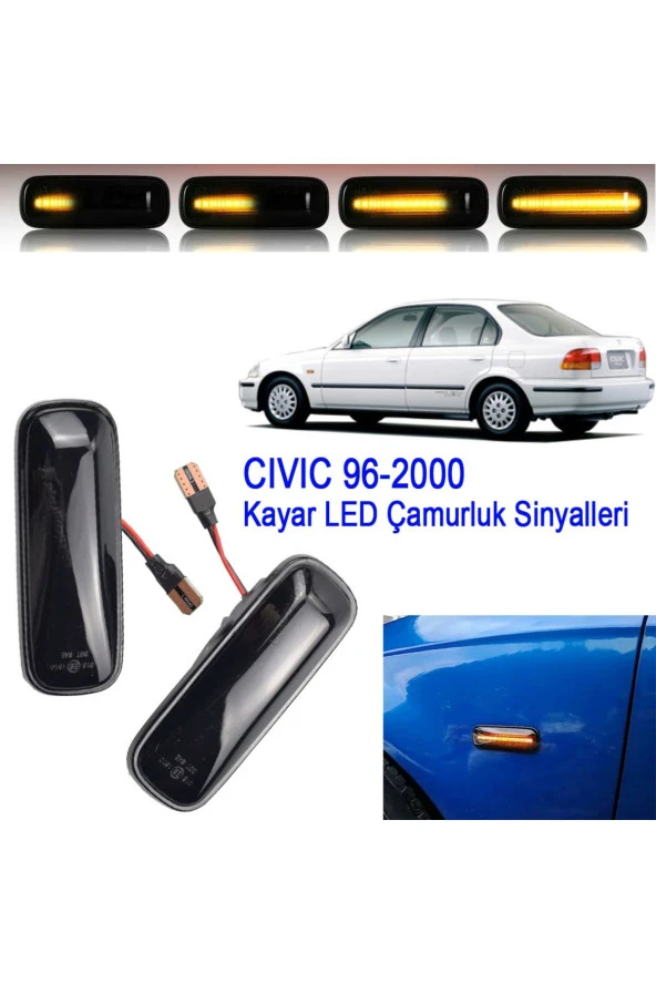 vagparts Civic EK4 Kayar LED Çamurluk Sinyali - Civic EK4 Yan Sinyaller