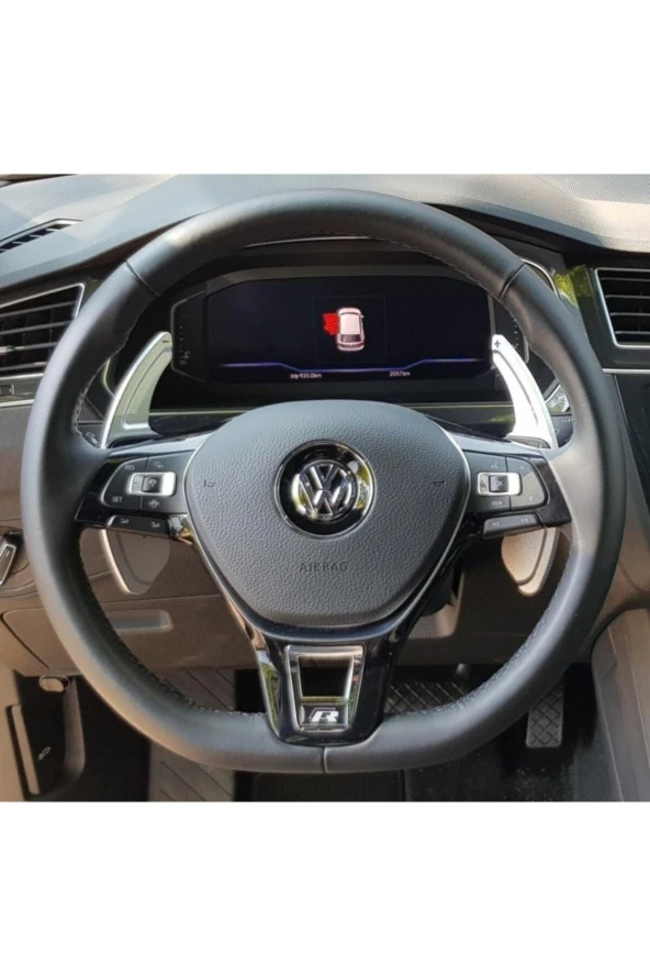 OEM Volkswagen Tiguan 2016+ Direksiyon F1 Kulakcık Silver Paddle Shift Metal