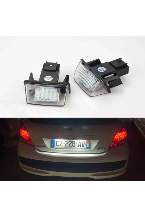 YıldızTuning Citroen C3 Picasso Led Plaka Aydınlatma Lambası Takımı 2009-2012