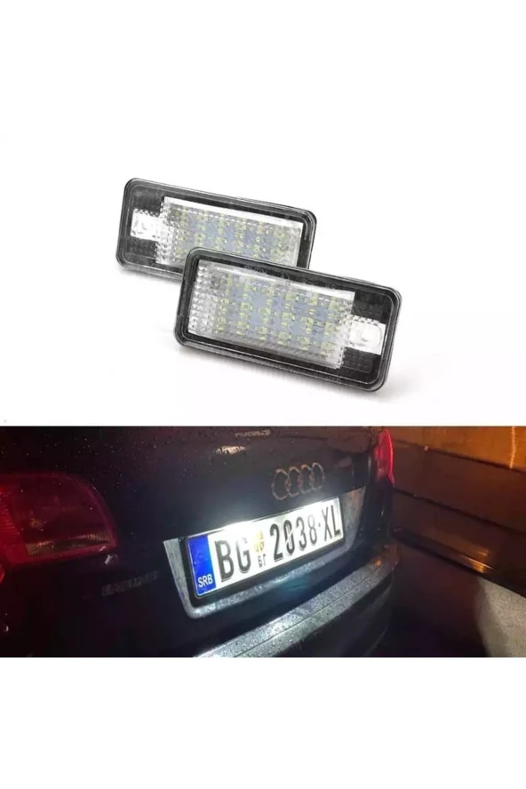 YıldızTuning Audi A4 B7 Led Plaka Aydınlatma Lambası Takımı 2005-2009