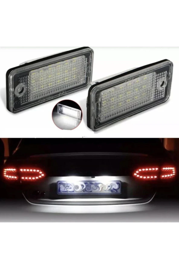 YıldızTuning Audi A6 Beyaz Led Plaka Aydınlatma Lambası 2005-2009