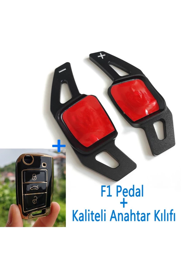 vagparts Golf 7 F1 Vites Pedalları Siyah - Golf 7 Direksiyon Kulakçık Pedal