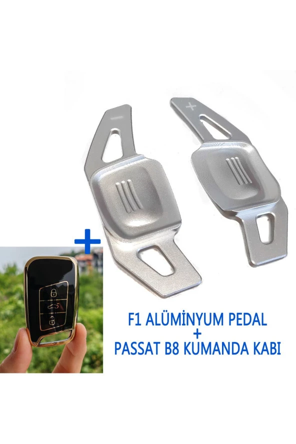 vagparts Passat B8 Gümüş F1 Vites Kulakçıkları - Passat B8 F1 Direksiyon Kulakcık Pedal