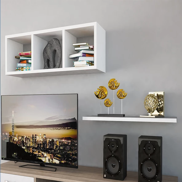 MODİLAYN ARDİN DUVAR RAFI KİTAPLIK - 4