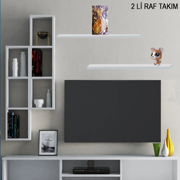 MODİLAYN ARDİN DUVAR RAFI KİTAPLIK - 2