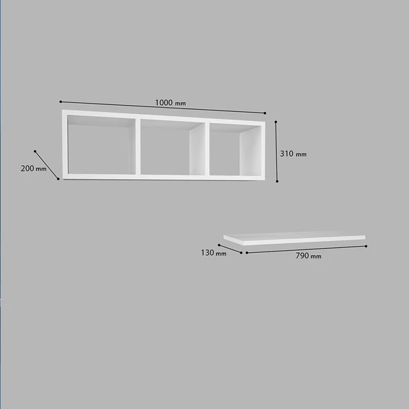 MODİLAYN ARDİN DUVAR RAFI KİTAPLIK - 6