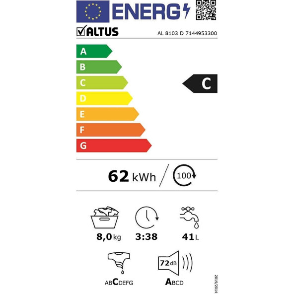 Altus AL 8103 D 1000 Devir 8 Kg Çamaşır Makinesi - 2